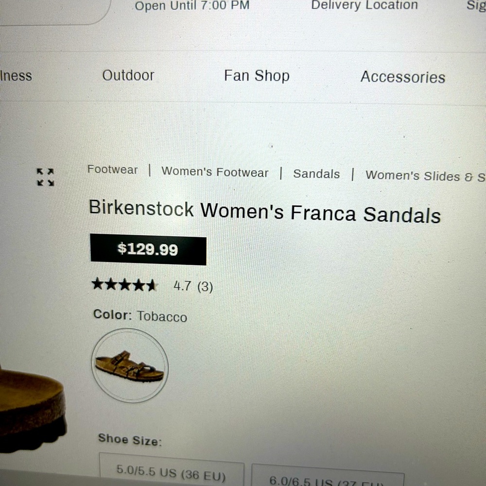 Birkenstock women’s sandal size 38